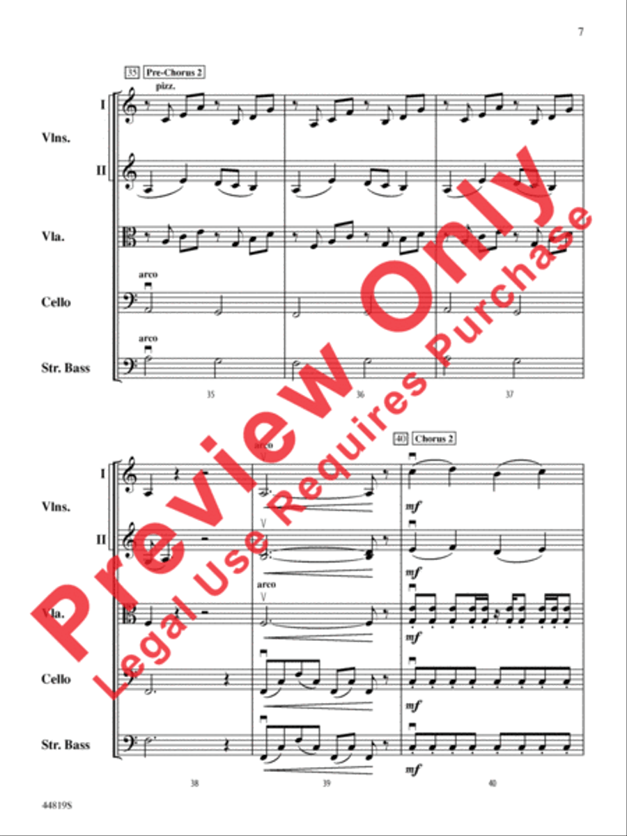 Falling Slowly (from the Motion Picture and Broadway Production Once) String Orchestra scores gallery preview page 8