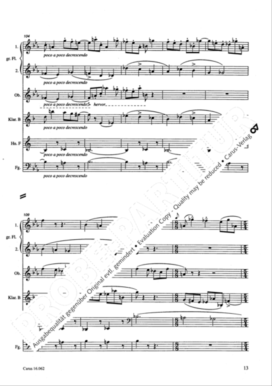 Musik fur sechs Blaser Musik fur sechs Blaser Bassoon scores gallery preview page 16