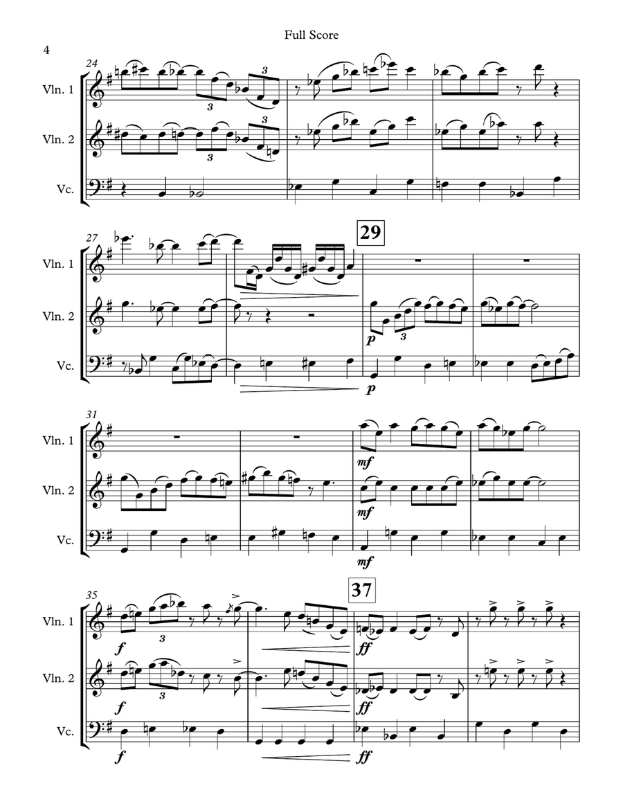 Dream A Little Dream Of Me String Trio scores gallery preview page 4
