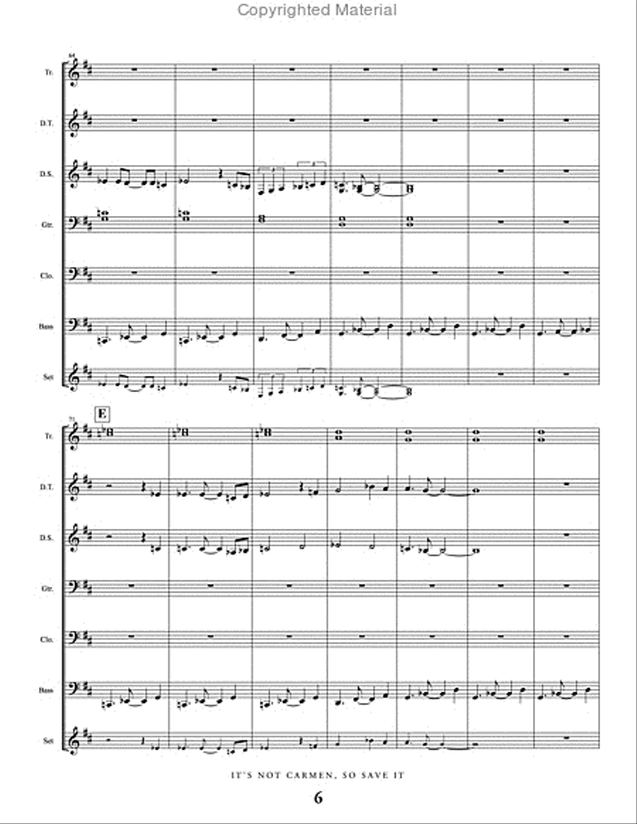 It's Not Carmen, So Save It Steel Drum Band scores gallery preview page 7