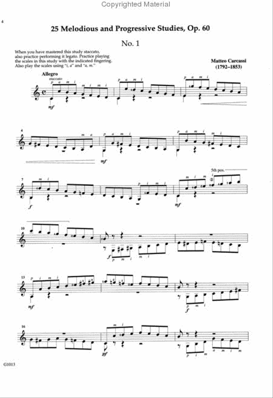 25 Melodious and Progressive Studies, Op. 60 Acoustic Guitar scores gallery preview page 2