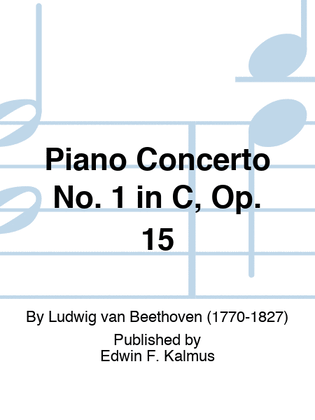 Book cover for Piano Concerto No. 1 in C, Op. 15