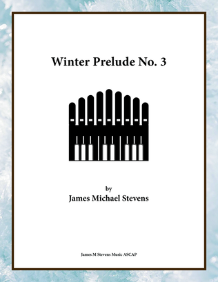 Book cover for Winter Prelude No. 3 for Organ