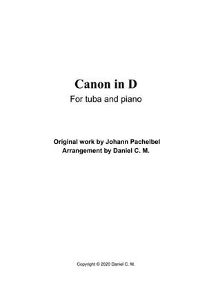Canon in D for tuba and piano (easy)