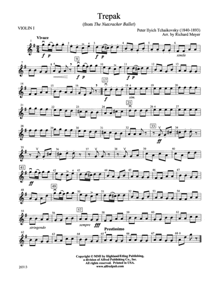Trepak from The Nutcracker Ballet: 1st Violin