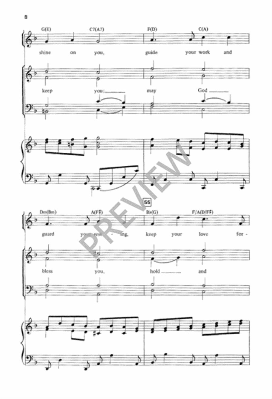 A Nuptial Blessing - SATB edition 4-Part scores gallery preview page 9