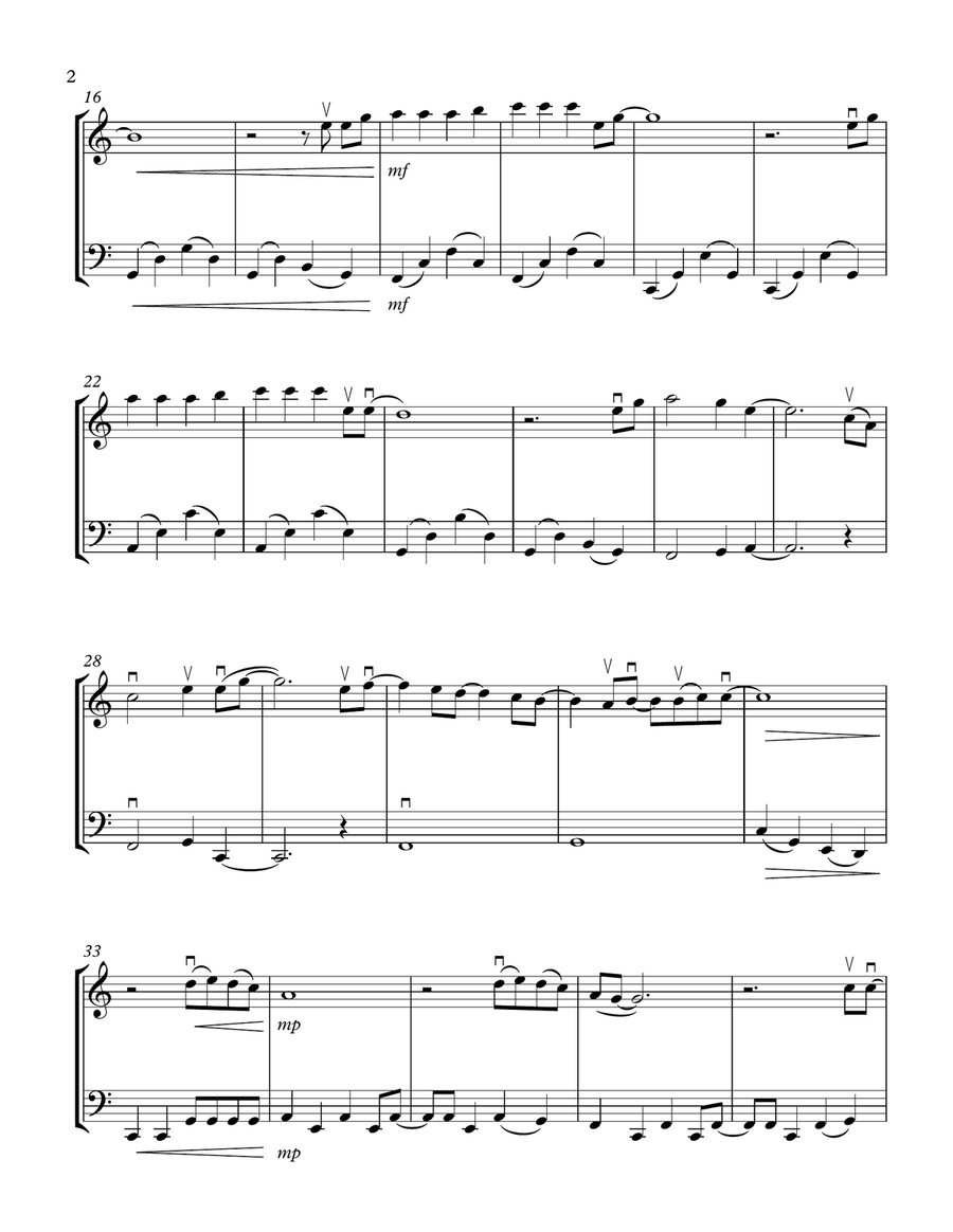 Always Remember Us This Way String Duet scores gallery preview page 2