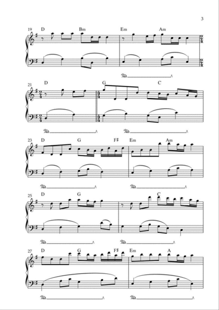 You Are The Love Of My Life (the One Love Of My Life) Easy Piano scores gallery preview page 3