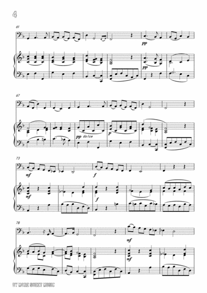 Bononcini-Per la gloria d'adorarvi, for Cello and Piano image number null