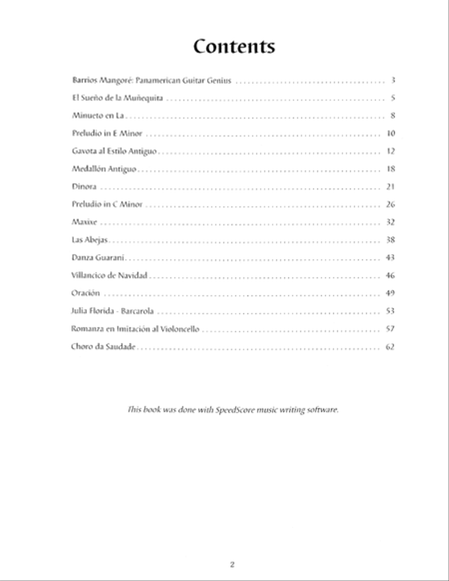 Barrios in Tablature, Volume 1 Acoustic Guitar scores gallery preview page 3
