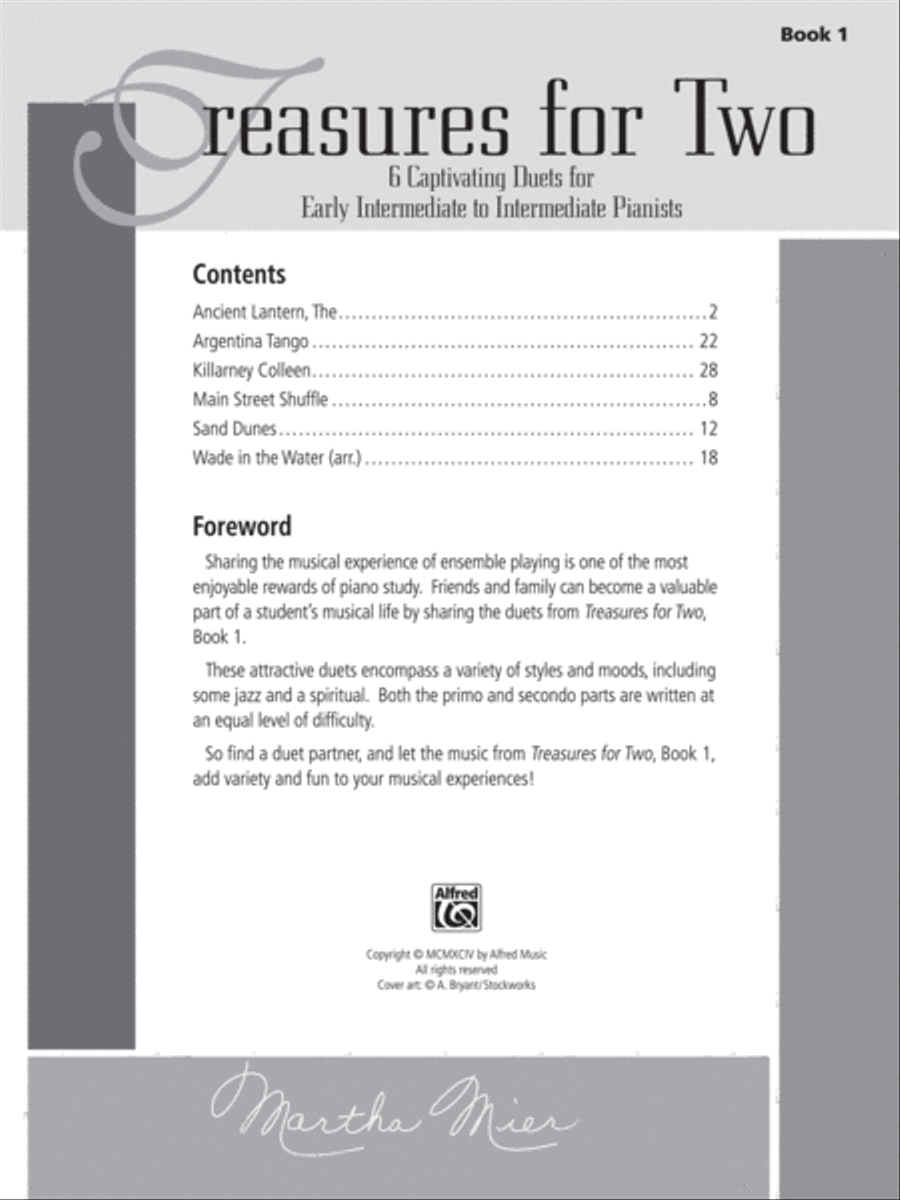 Treasures for Two, Book 1 Small Ensemble scores gallery preview page 2