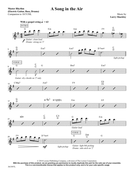 A Song in the Air - Master Rhythm Chart