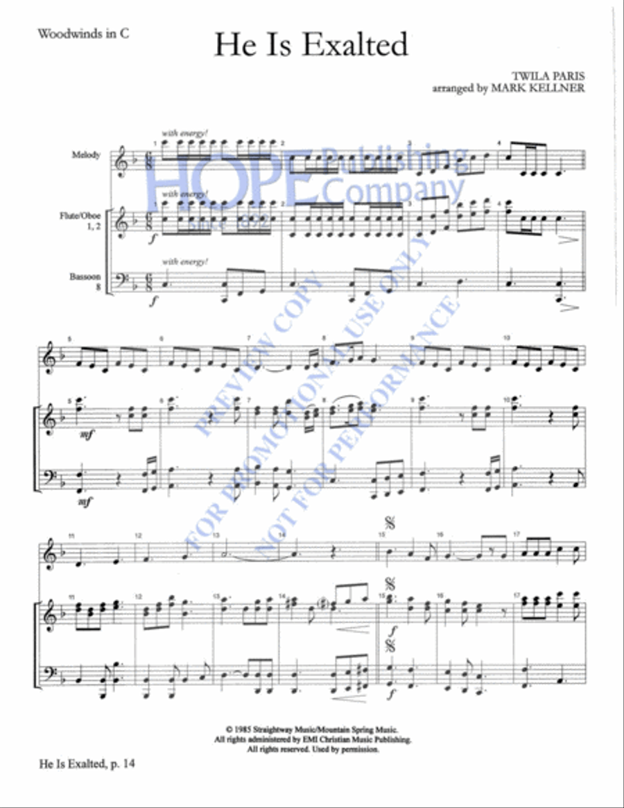 Praise Him with Instruments Orchestra scores gallery preview page 17