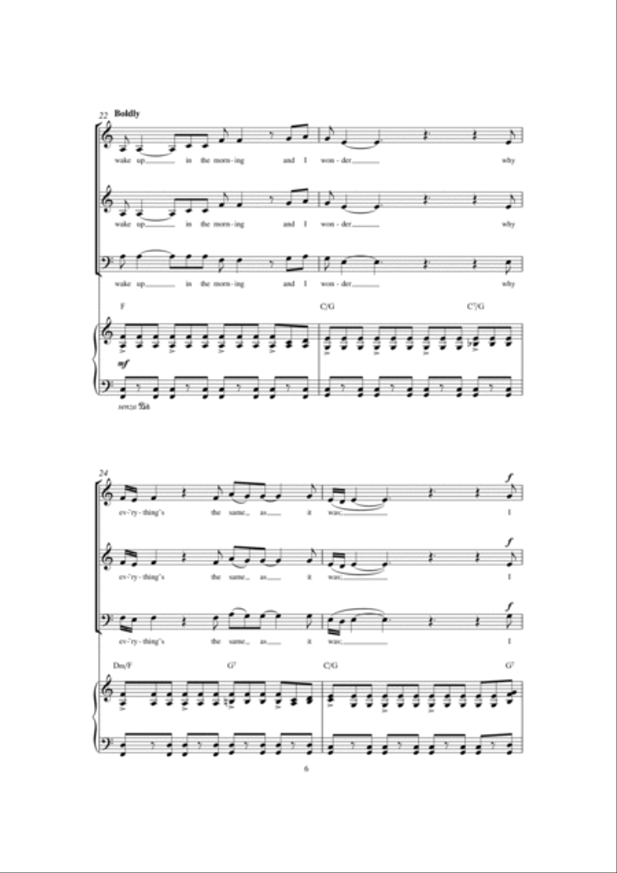 The End Of The World (arr. Patrick Gazard) 3-Part scores gallery preview page 6