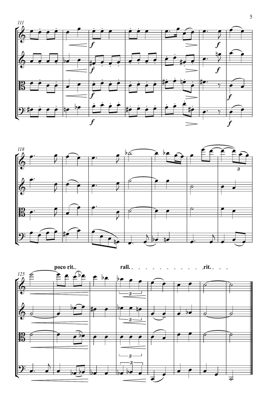 Jingle Bells String Quartet scores gallery preview page 6