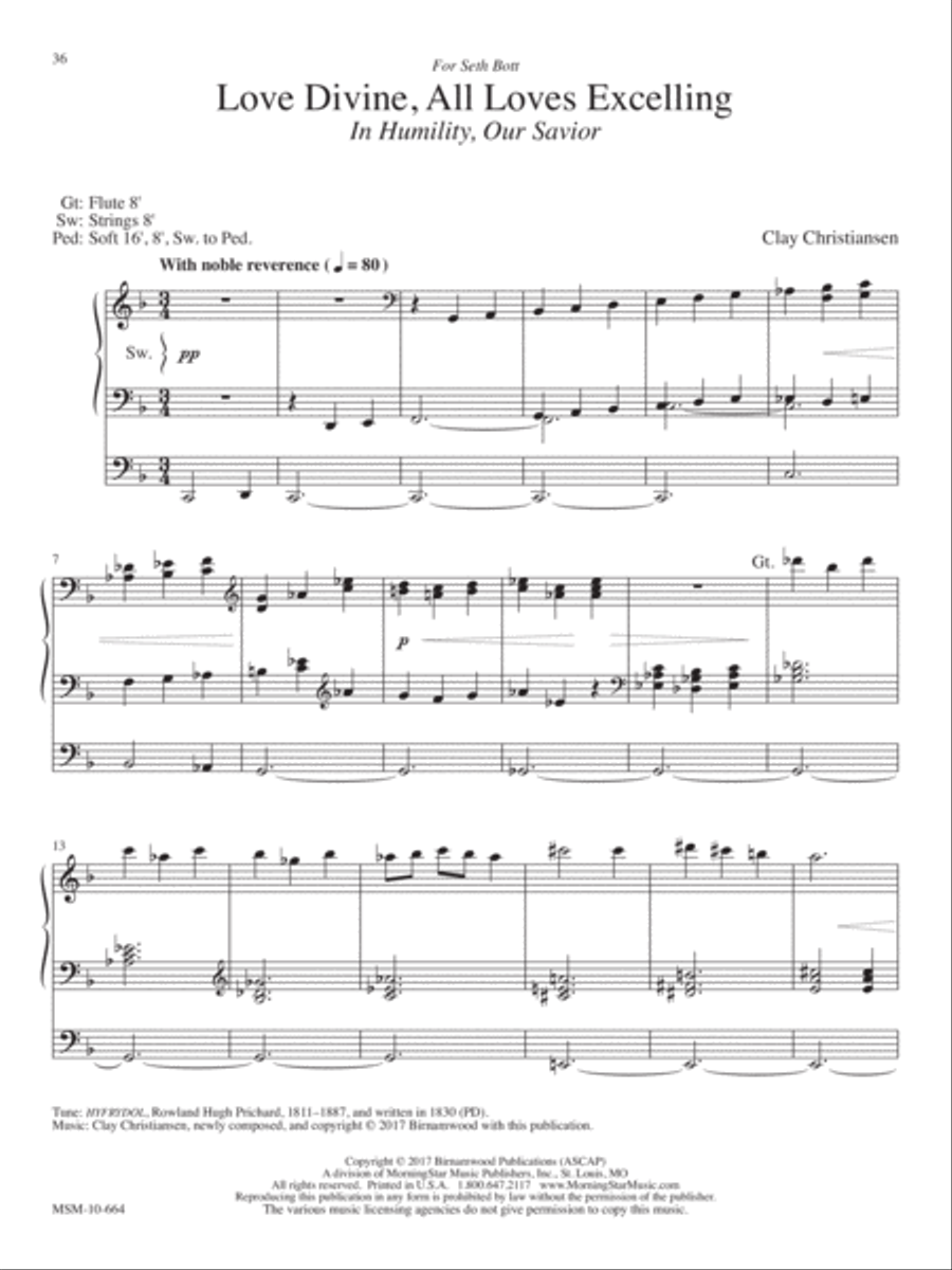 Love Divine, All Loves Excelling Organ scores gallery preview page 1