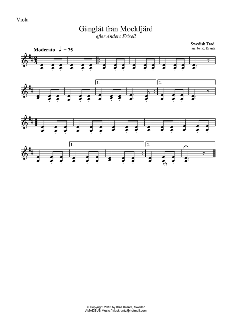 Swedish folk music for string quartet String Quartet scores gallery preview page 4
