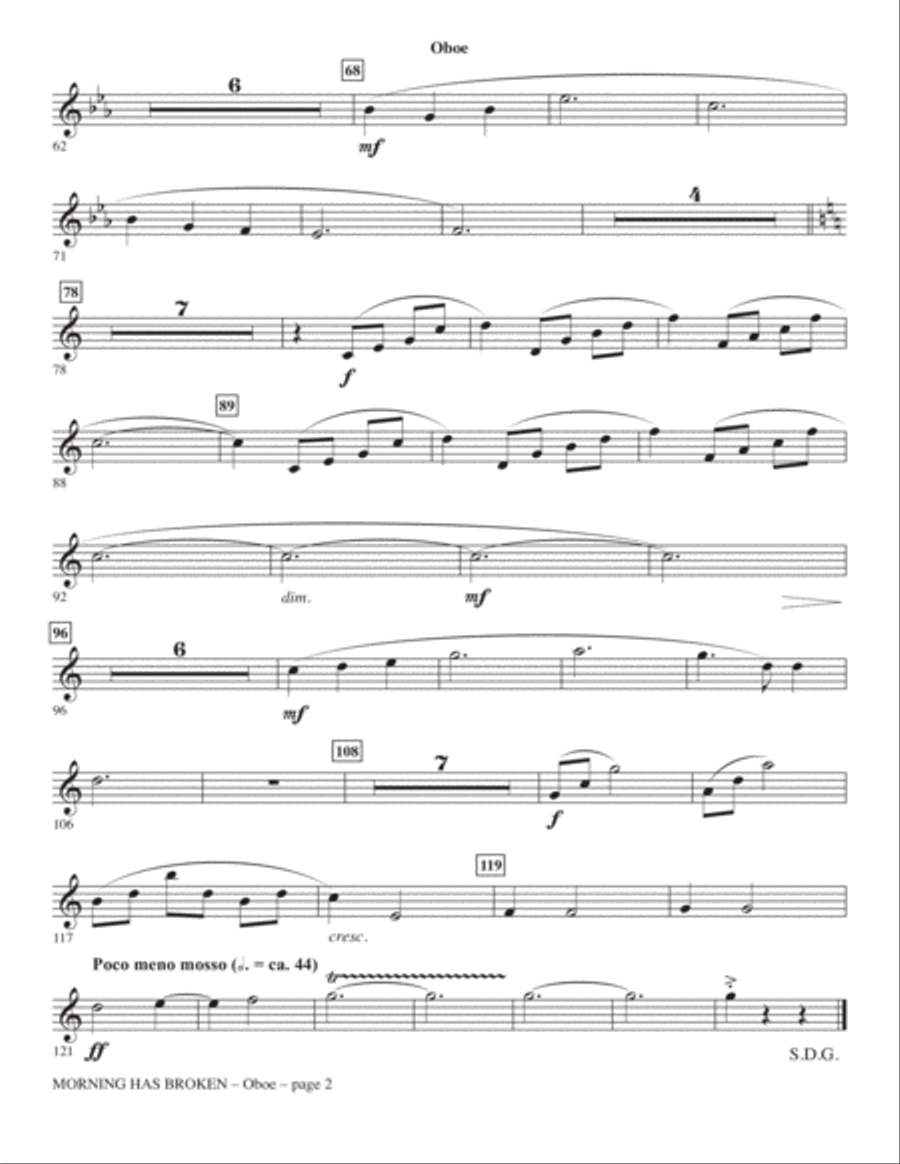 Morning Has Broken (New Edition) (arr. John Leavitt) - Oboe Choir scores gallery preview page 2