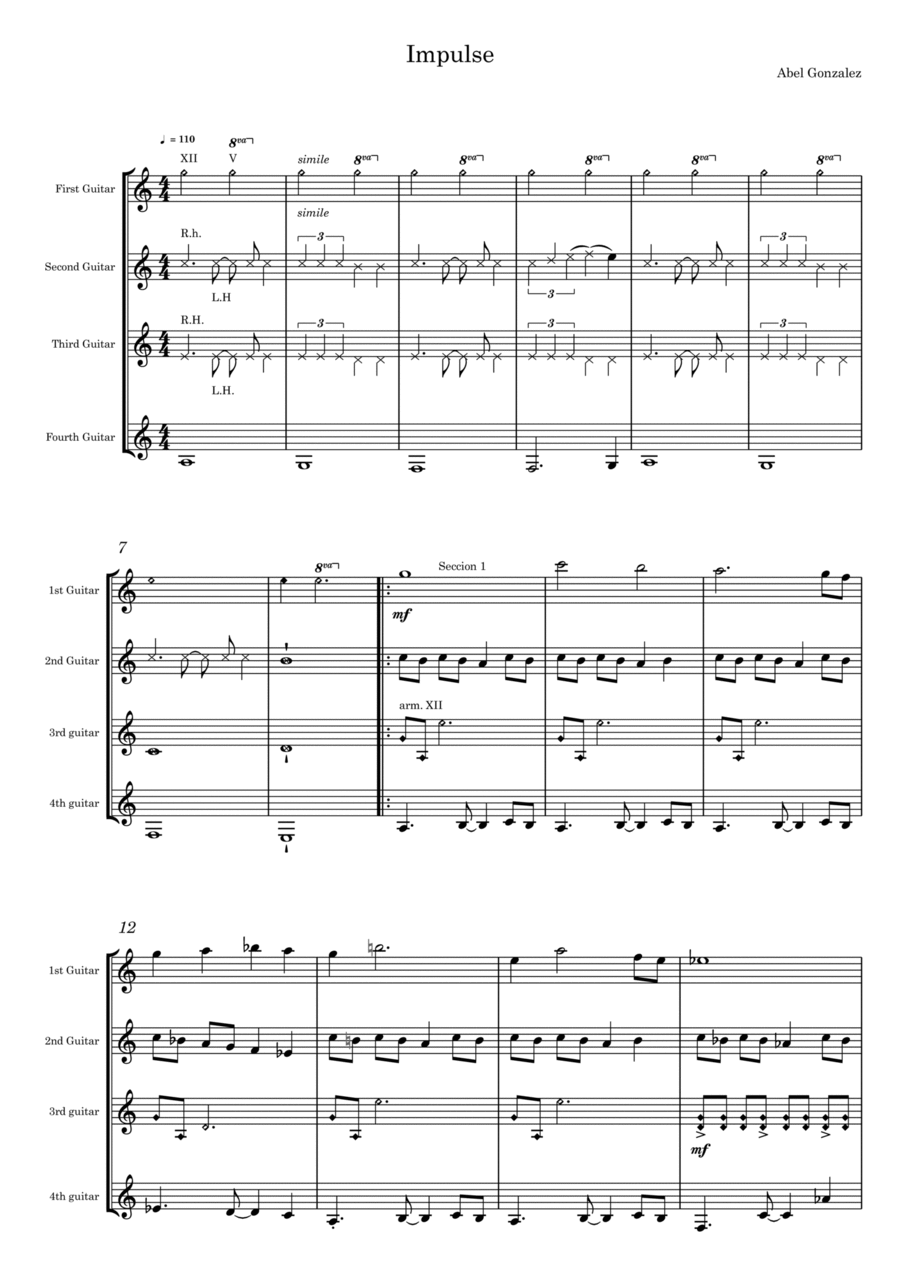 Impulse - Score Only Impulse - Score Only Chamber Music scores gallery preview page 1