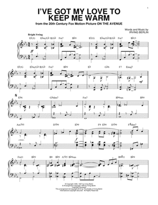Book cover for I've Got My Love To Keep Me Warm [Jazz version] (arr. Brent Edstrom)