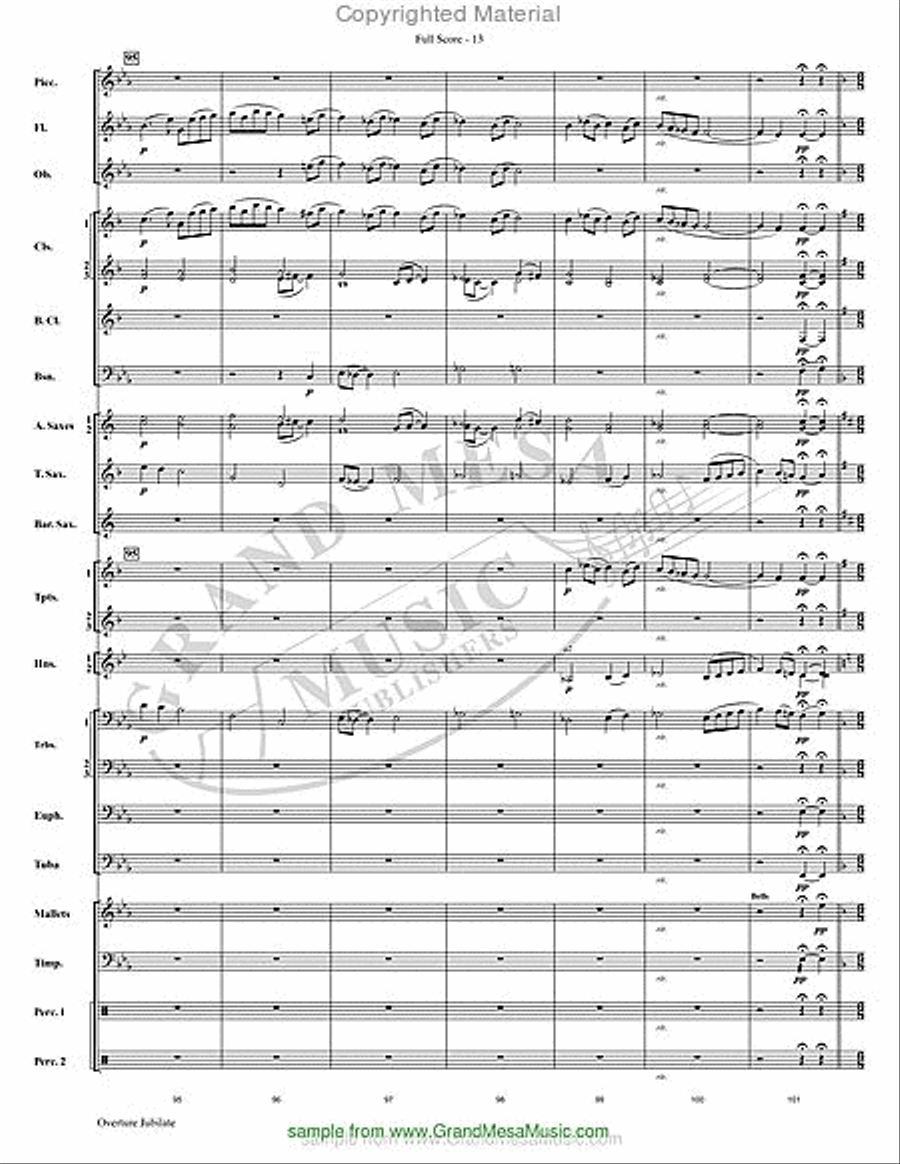 Overture Jubilate Concert Band scores gallery preview page 14