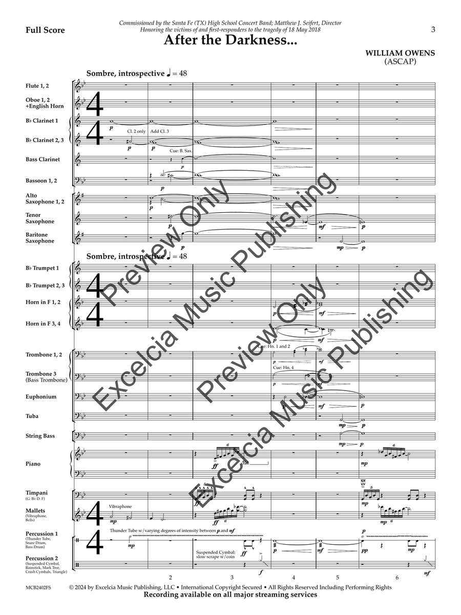 After the Darkness... Concert Band scores gallery preview page 4