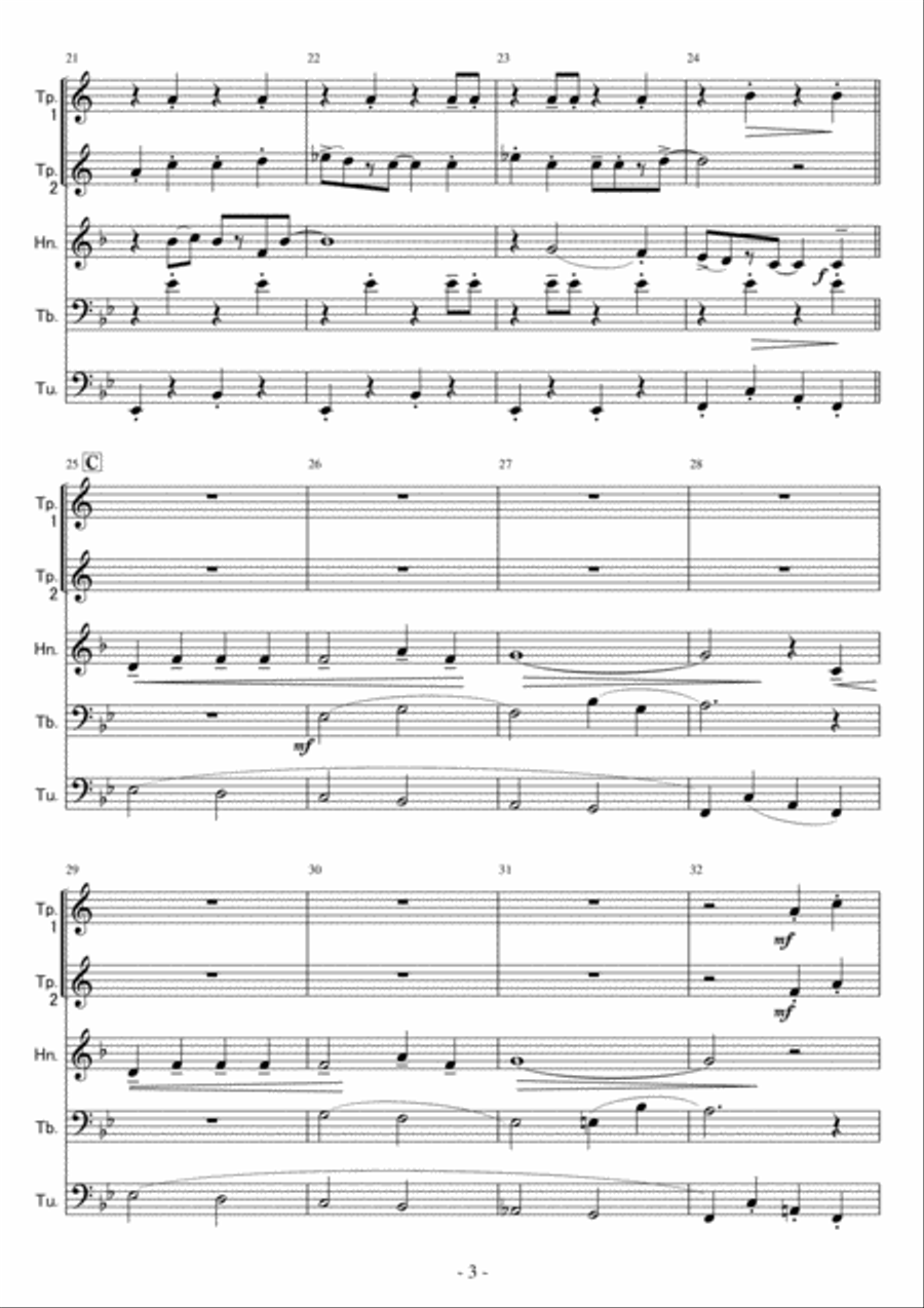 I Just Can't Wait To Be King Brass Ensemble scores gallery preview page 3
