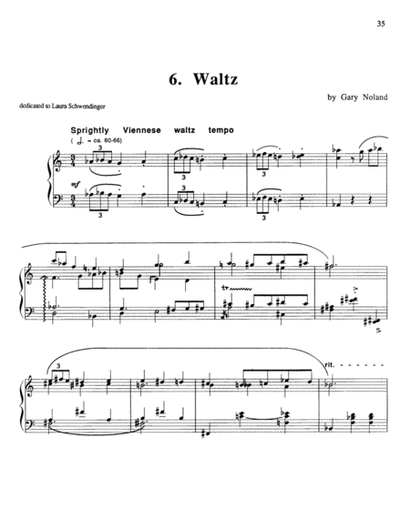"Waltz" for piano Op. 1, No. 6