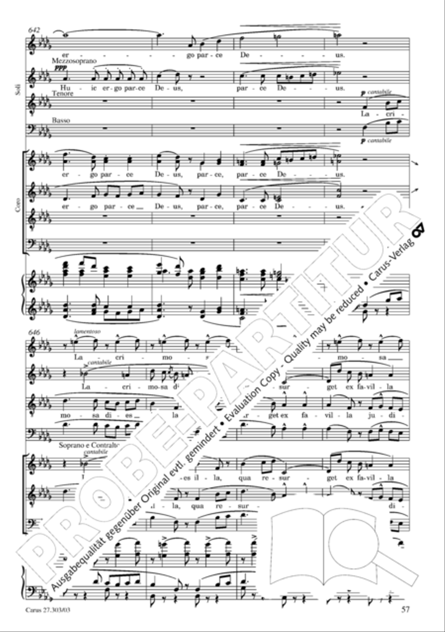 Messa da Requiem 4-Part scores gallery preview page 58