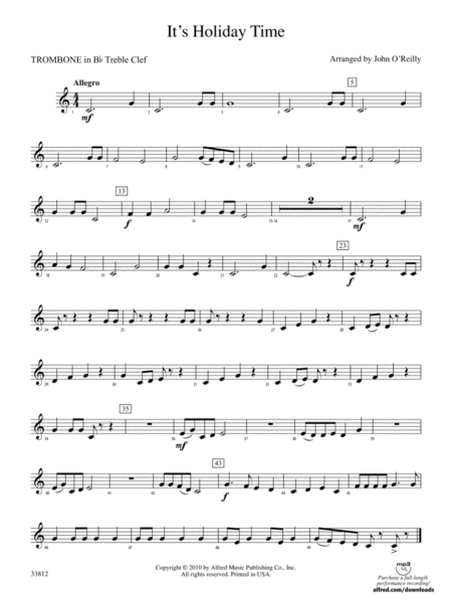 It's Holiday Time: (wp) 1st B-flat Trombone T.C.