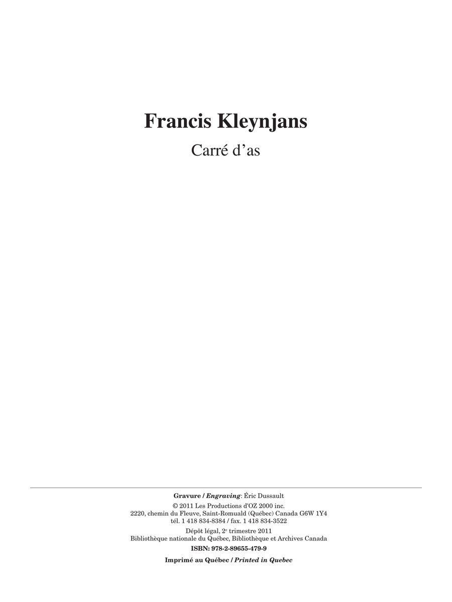 Carré d’as, opus 266