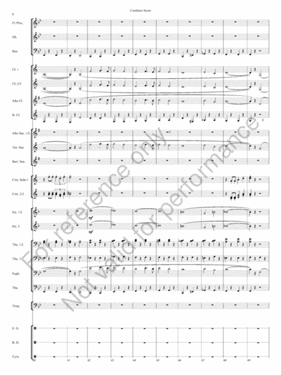 Honor Guard March Concert Band scores gallery preview page 11