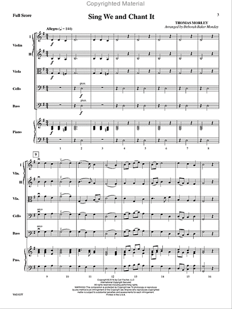 Sing We And Chant It String Orchestra scores gallery preview page 2