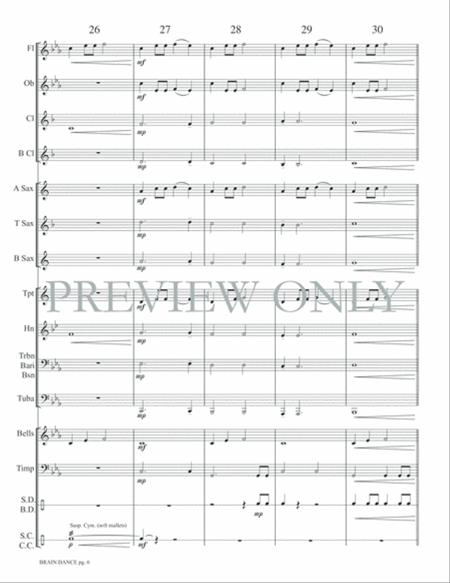 Brain Dance Brain Dance Concert Band scores gallery preview page 9