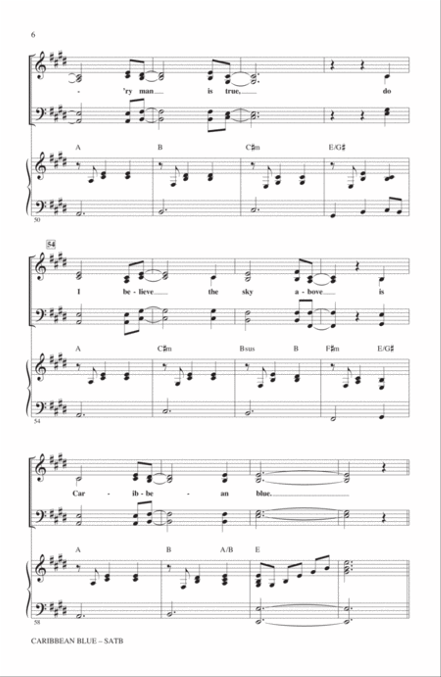 Caribbean Blue Caribbean Blue 4-Part scores gallery preview page 5