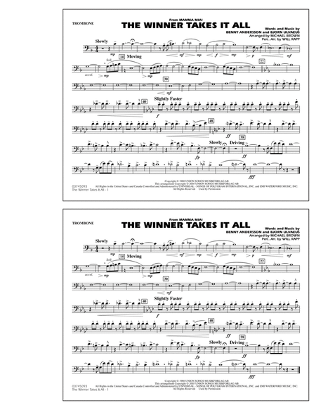 The Winner Takes It All (from "Mamma Mia!") - Trombone