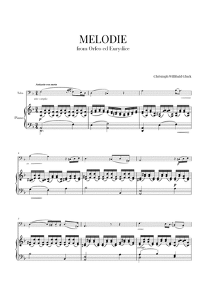 Book cover for Gluck - Melodie (for Tuba and Piano)