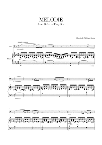 Gluck - Melodie (for Tuba and Piano)