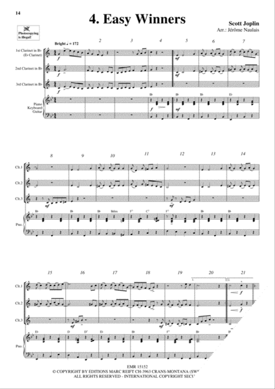3 Clarinets & Piano Vol. 9 Clarinet scores gallery preview page 6