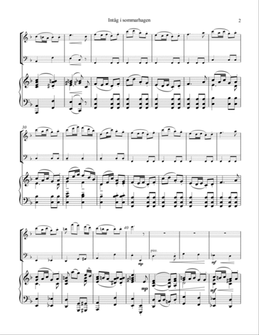 Intåg i sommarhagen for piano trio Piano Trio scores gallery preview page 3
