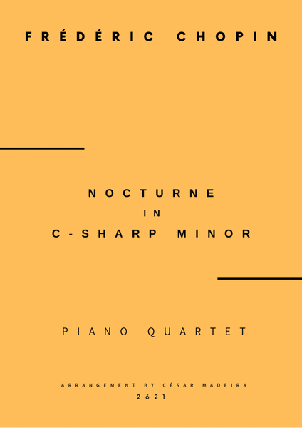 Nocturne No.20 in C Sharp minor - Piano Quartet (Full Score and Parts) image number null