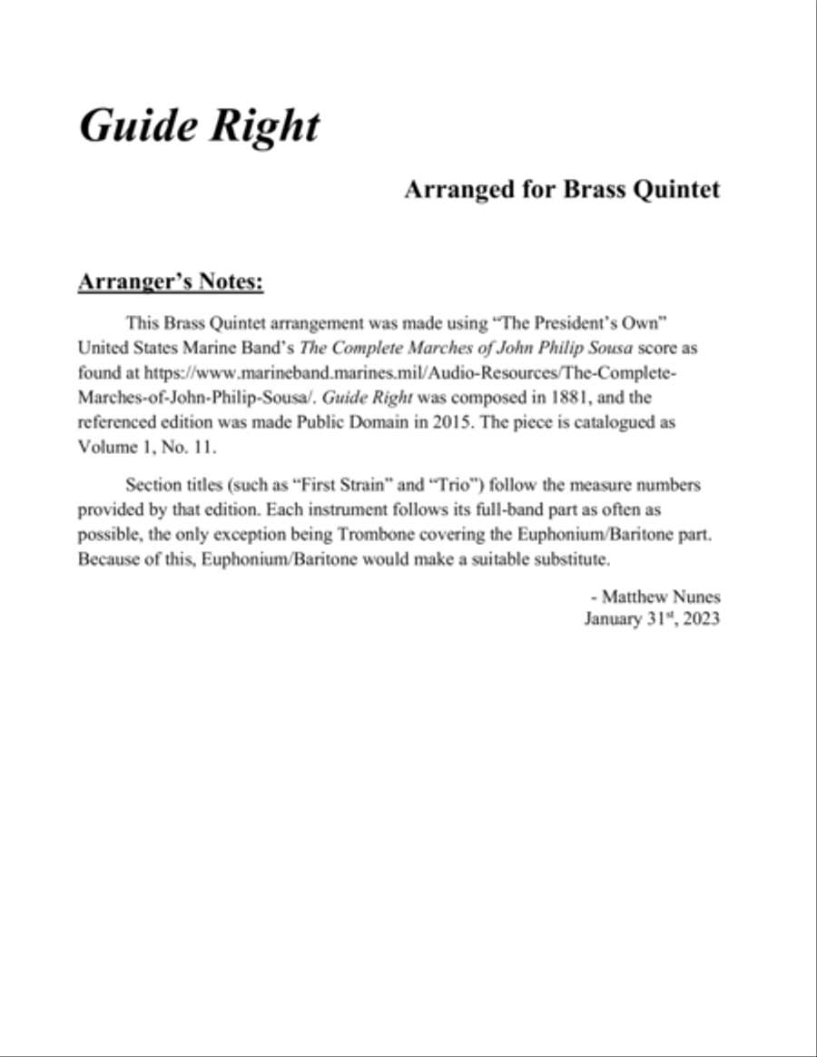 Guide Right Chamber Music scores gallery preview page 2