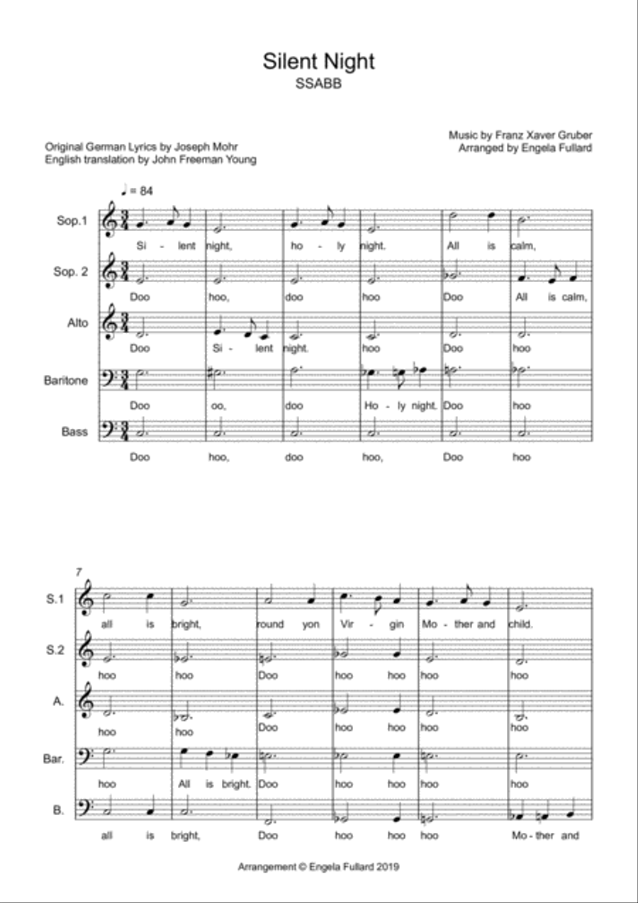 Silent Night Choir scores gallery preview page 1