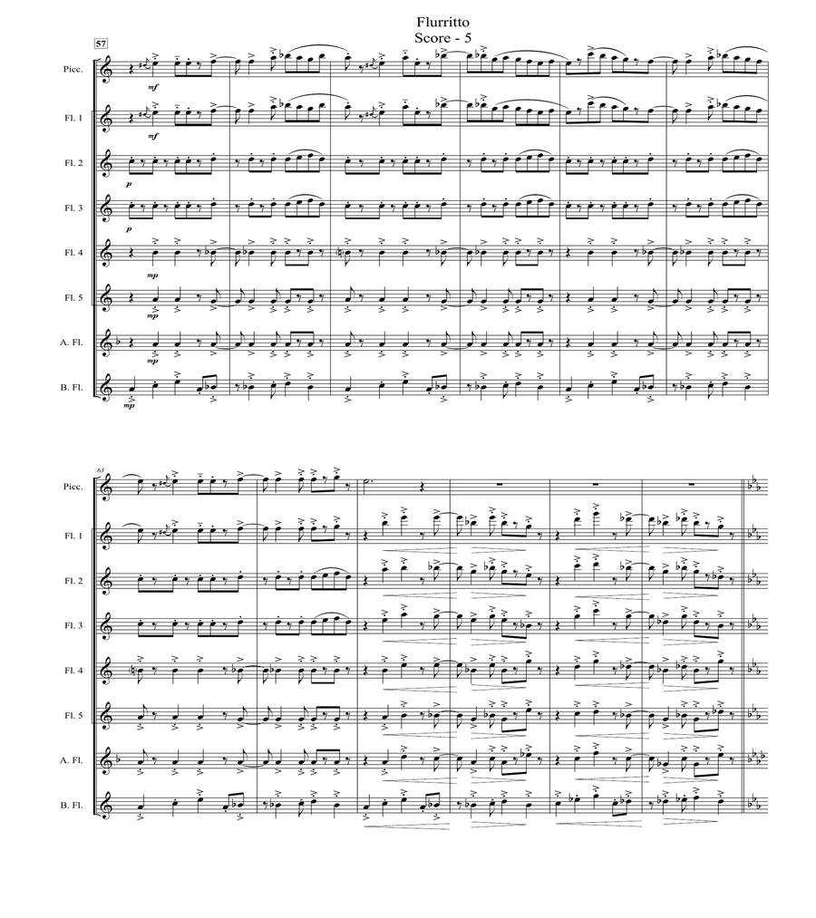 Flurrito (for Flute Choir) image number null
