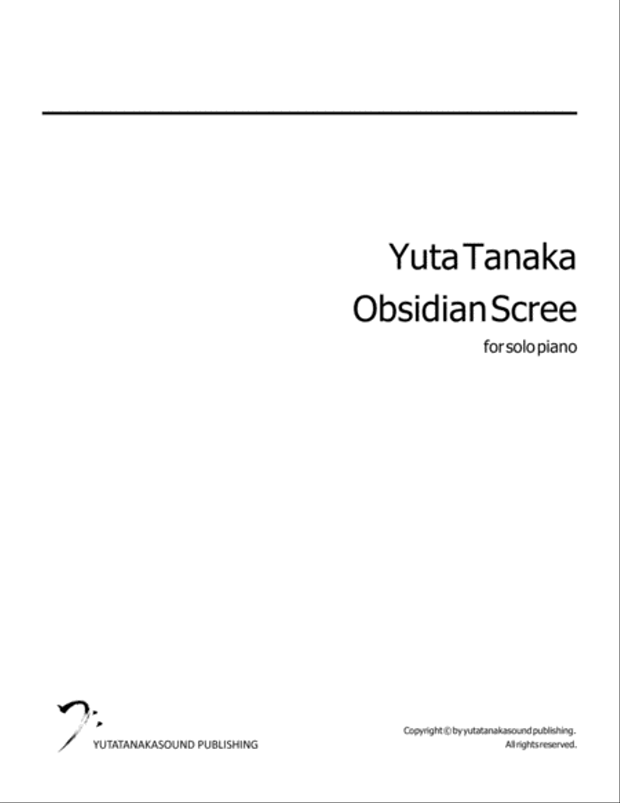 Obsidian Scree for solo piano Piano Solo scores gallery preview page 1