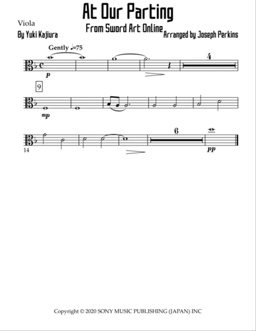 At Our Parting Cello scores gallery preview page 5