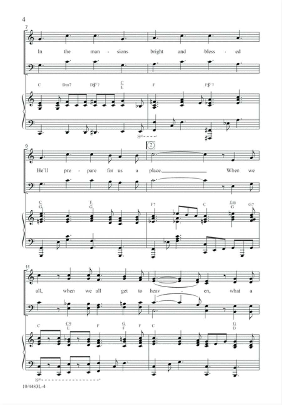 When We All Get to Heaven 4-Part scores gallery preview page 4