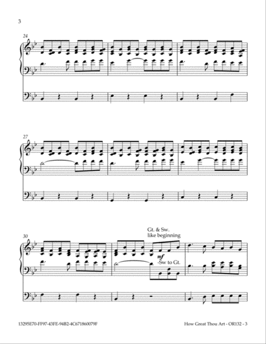 How Great Thou Art Piano Solo scores gallery preview page 4