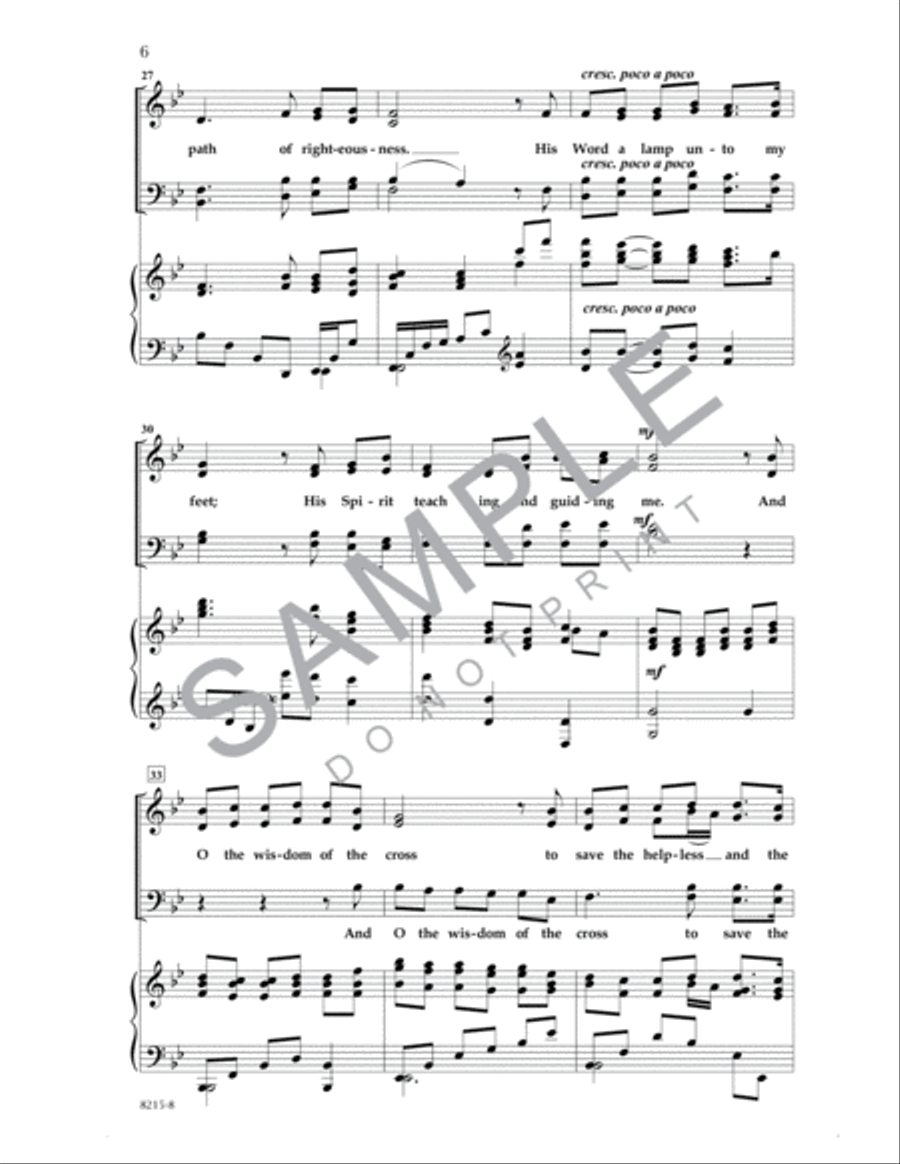 The Perfect Wisdom of Our God 4-Part scores gallery preview page 5