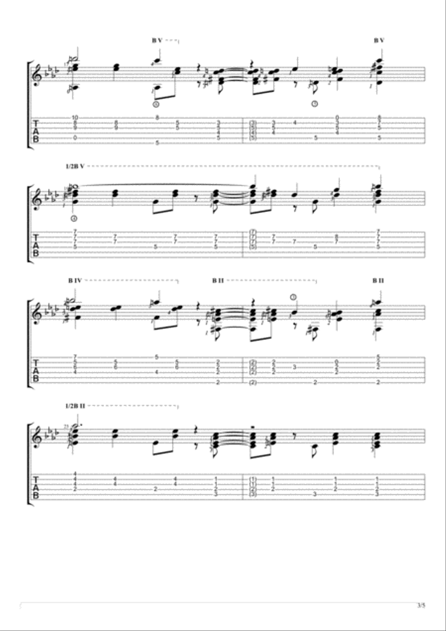 All The Things You Are Guitar Tablature scores gallery preview page 3